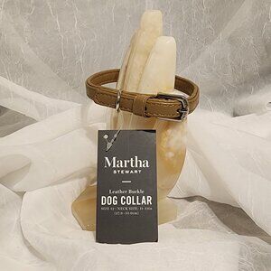 Leather Collar Dog / Cat - Size 12 - Martha Stewart